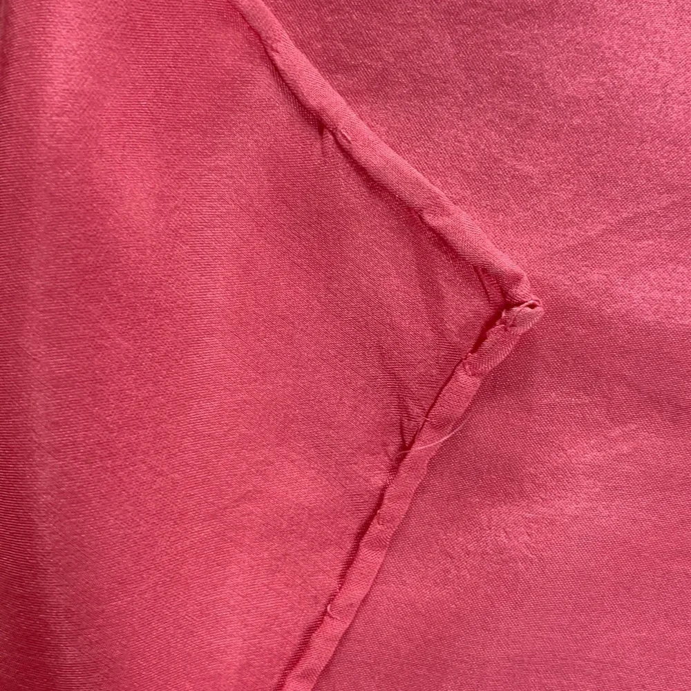Pink solid square silk scarf